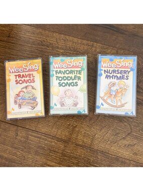 Wee Sing  3 Kids Music Cassettes Travel Songs Nursery Rhymes Favorite Toddler So